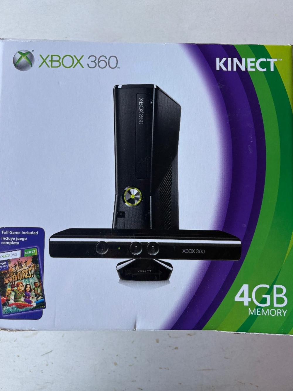 Xbox 360 S 4GB Console with Kinect and 6 Games